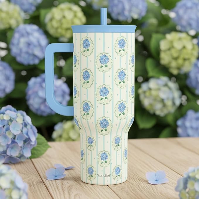 SANDJEST Hydrangea 40oz Tumbler - Image 7