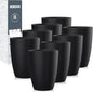 Wrova Wheat Straw Cups 8 PCS Good Alternative to Plastic Reusable Cups 12 oz by WROVA