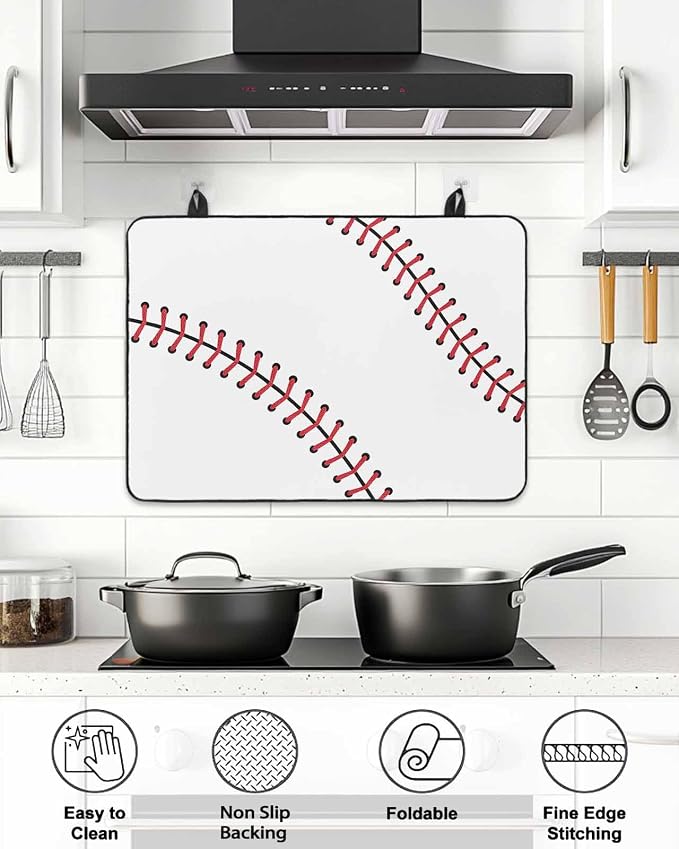 American Baseball Sports Induction Cooktop Protector Mat, Glass Top Stove Cover - Image 6