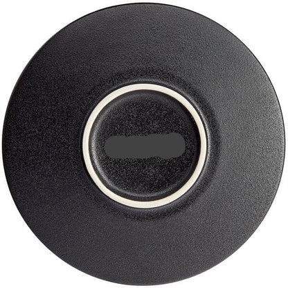 Heika 6 Inch Black Matte Stoneware Plate, Coupe Style, Commercial Kitchen, Textured Design, 12 per Case