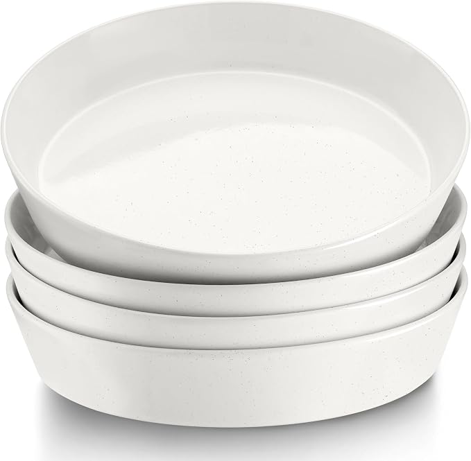LIANYU 34oz Pasta Bowls, Ceramic Dinner Plate Bowls Set of 4 | 8.7’’ Wide by LIANYU