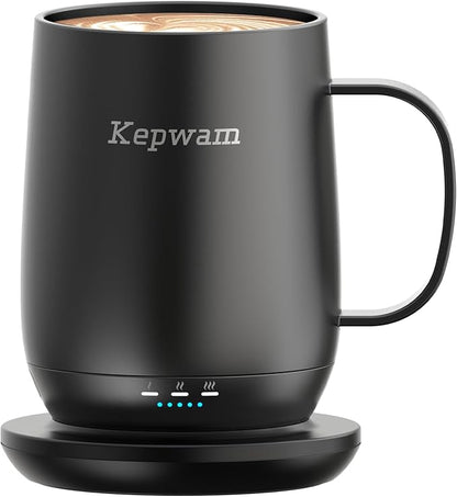 Kepwam Self-Heating Coffee Mug T2, 16oz Electric Heated Mug Hot Up to 149℉ | No by Kepwam