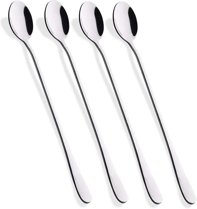 Hiware 9-Inch Long Handle Iced Tea Spoon, Coffee Spoon, Ice Cream Spoons by HIWARE