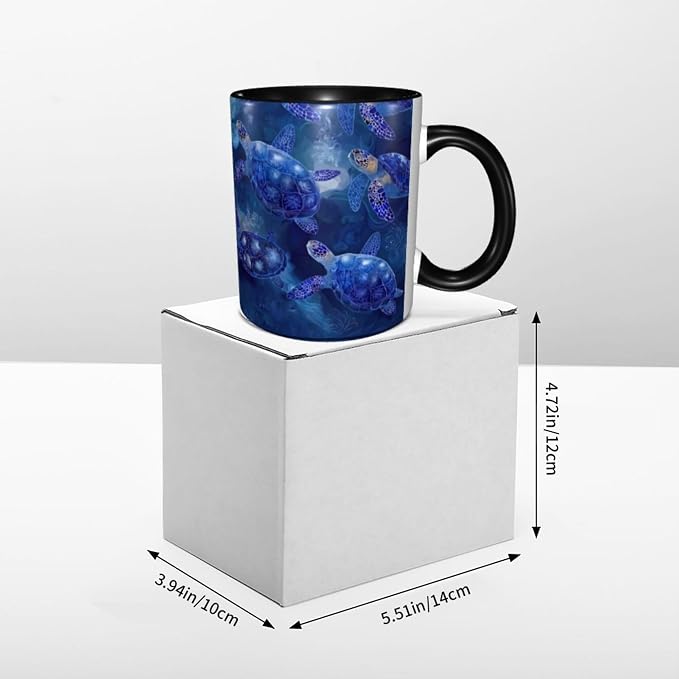 Sea Turtle Coffee Mug 11 Ounce Mugs Ceramic Tea Cup Drinking Water Cups | - Image 6
