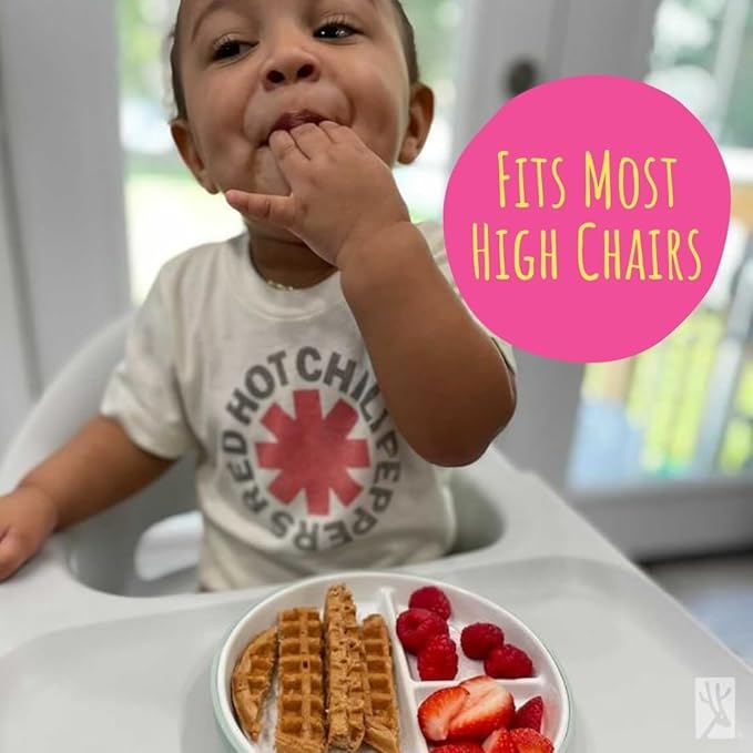 Elk and Friends Kids 6.7” Porcelain Divided Plates with Silicone Sleeves + Silicone Lids | Suitable for Babies/Kids/Toddlers | Microwave & Dishwasher Safe | Non Slip | Snack Dishes