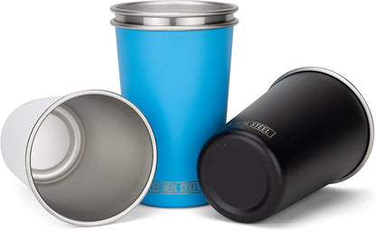 Real Deal Steel Party Pints: 16 oz Pint Cups, Stackable Tumblers, Eco Friendly - Image 7