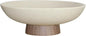 Modern Resin Pedestal Bowl – Large Fruit Bowl for Kitchen Counter, Catch All Bowl for Entryway Table, Stylish Key Bowl & Dining Centerpiece, Brown