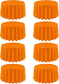 8 Pack Round Tablecloth 90 Inch Orange Tablecloth for Round Tables, Washable Polyester Table Cloth Stain and Wrinkle Resistant Decorative Table Cover for Wedding Party Dining Banquet
