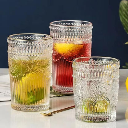 Amzcku Vintage Drinking Glass Set of 4, 10 oz - Image 7
