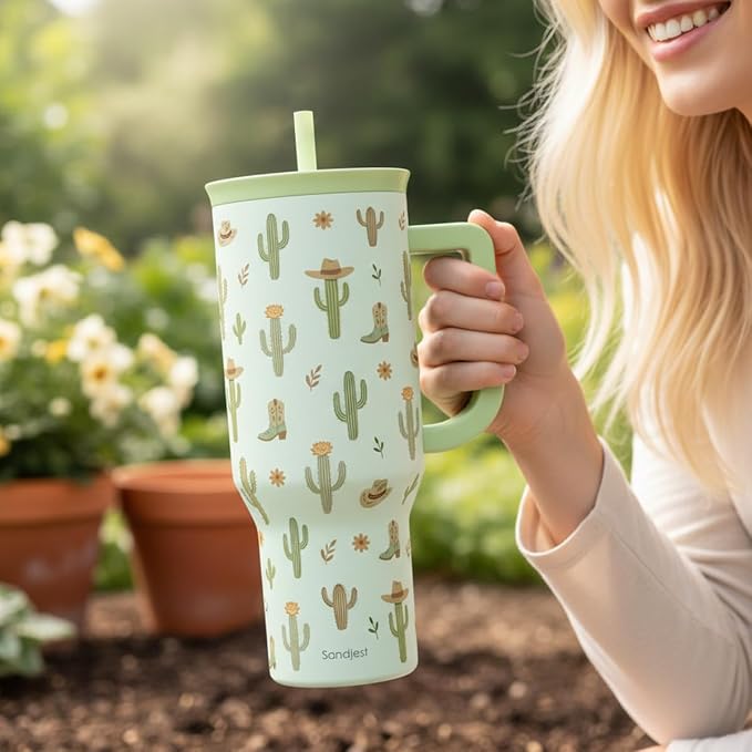 SANDJEST Cactus 40oz Tumbler - Image 6