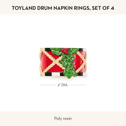 MACKENZIE-CHILDS Set of 4 Polyresin Napkin Rings, Cute Napkin-Holder Rings - Image 4