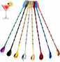 Boao 8 Pcs 10 Inch Long Bar Spoon Cocktail Spoon Stirring Mixing Stainless by Boao