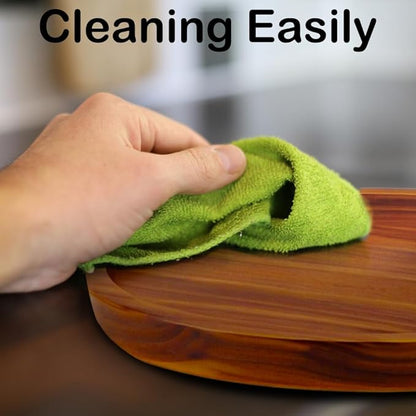 18" Acacia Wood Lazy Susan Organizer Kitchen Turntable for Cabinet Pantry Table Organization