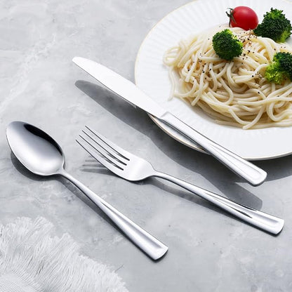 20-Piece Silverware Set for 4, GoGeiLi Stainless Steel Flatware Cutlery Set for 4, include Fork, Knife and Spoon Set, Mirror Finished