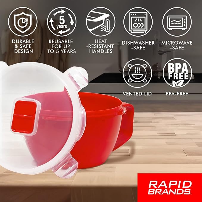 Rapid Soup Mug | Microwaveable Soup & Noodle Cooker | Enjoy Hot Soups Anytime | - Image 5