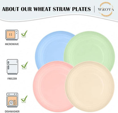 Wheat Straw Plates Sets for 8 - Image 4