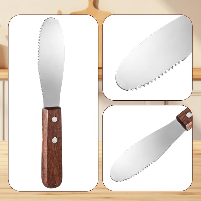 4 Pack Butter Spreader Knife Stainless Steel Cream Cheese Spreader - Image 3