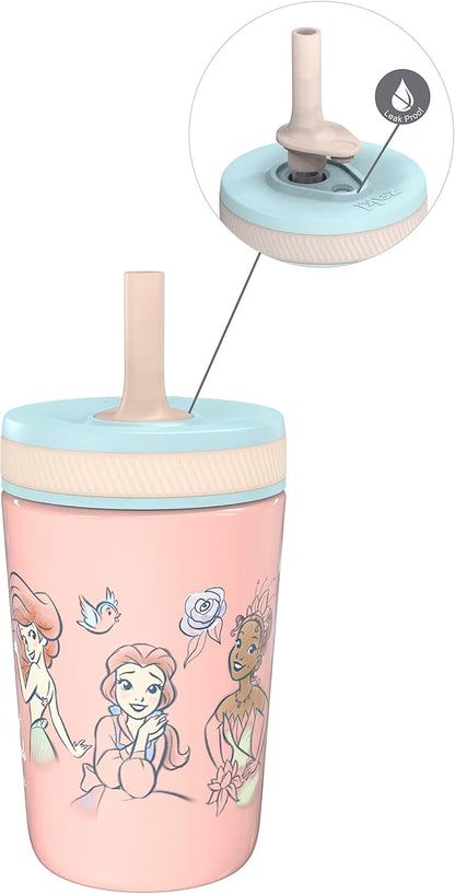 Zak Designs Disney Princess Kelso 12oz Leak-Proof Toddler Straw Cup by ZakDesigns