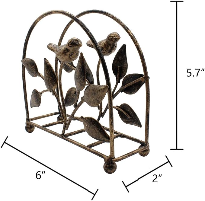 Cast Iron Bird & Tree Classic Napkin Holder/Tabletop Freestanding Tissue - Image 6