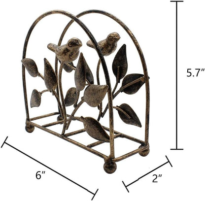 Cast Iron Bird & Tree Classic Napkin Holder/Tabletop Freestanding Tissue - Image 6
