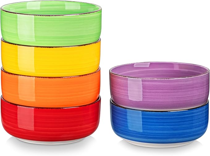 vancasso Bonita Cereal Bowls Set of 6, 24 OZ Ceramic Bowls by vancasso