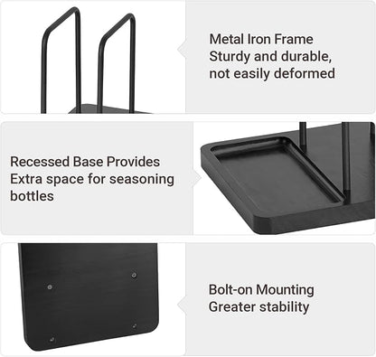 Mkono Napkin Holder for Table Farmhouse Wooden Napkin Dispenser, Rustic Wood - Image 4