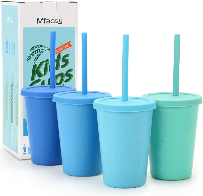 Mfacoy 4 Pack Wheat Straw Cups by Mfacoyisalifestylebrand
