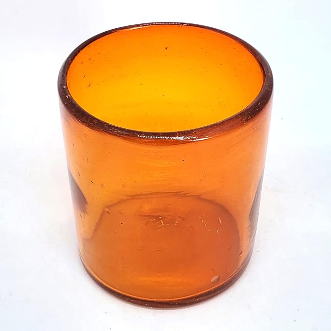 Solid Orange 9 oz Short Tumblers, Recycled Glass, Toxin-Free - Image 4