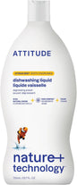 ATTITUDE Dish Soap, EWG Verified, Plant-Based & Vegan Dishwashing Liquid, Naturally Derived, Citrus Zest, 23.7 Fl Oz
