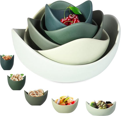 Notakia Salad Decorative Bowls Lotus Shaped Pasta Bowls Dishwasher Safe by Notakia