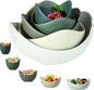 Notakia Salad Decorative Bowls Lotus Shaped Pasta Bowls Dishwasher Safe by Notakia