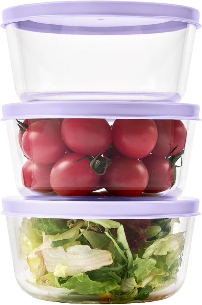 6-Piece Glass Food Storage Containers Set | 2-Cup, Leakproof | Microwave - Image 2