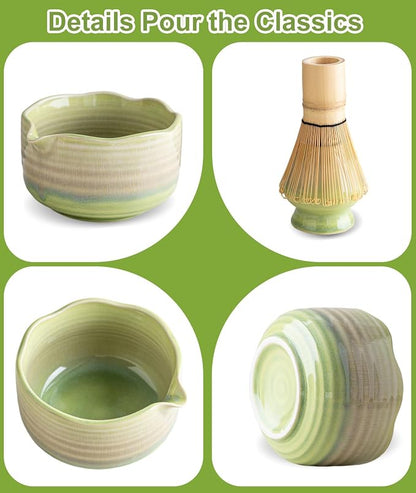 JBER Matcha Set, Bamboo Whisk, Powder Sifter - Image 6