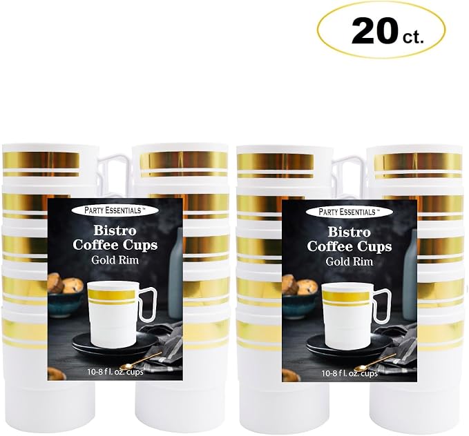 Party Essentials 8-Ounce Hard Plastic Coffee Cup/Tea Mug - Image 2