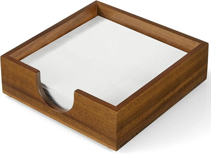 Acacia Wood Napkin Holder for Table, Napkins Holders For Paper Napkins by Bivvclaz