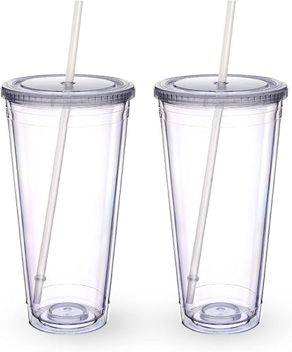 Zukro Clear Double Wall Plastic Tumbler by ZukroDrinkware
