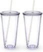 Zukro Clear Double Wall Plastic Tumbler by ZukroDrinkware
