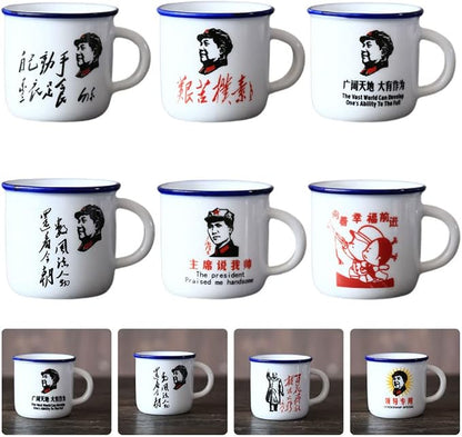 Cabilock 6pcs Vintage Enamel Mugs Heat-insulated Water Cups - Image 2
