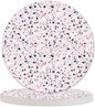 Terrazzo Pattern Design Coasters for Drinks Office Coffee Table Modern Dots Colourful Spotted Art Living Room Decor Set of 2 for Cold Drinks Wine Mugs and Cups 4 Inch