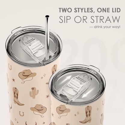 SANDJEST Cowgirl Tumbler 20oz, Stainless Steel Travel Cup - Image 5