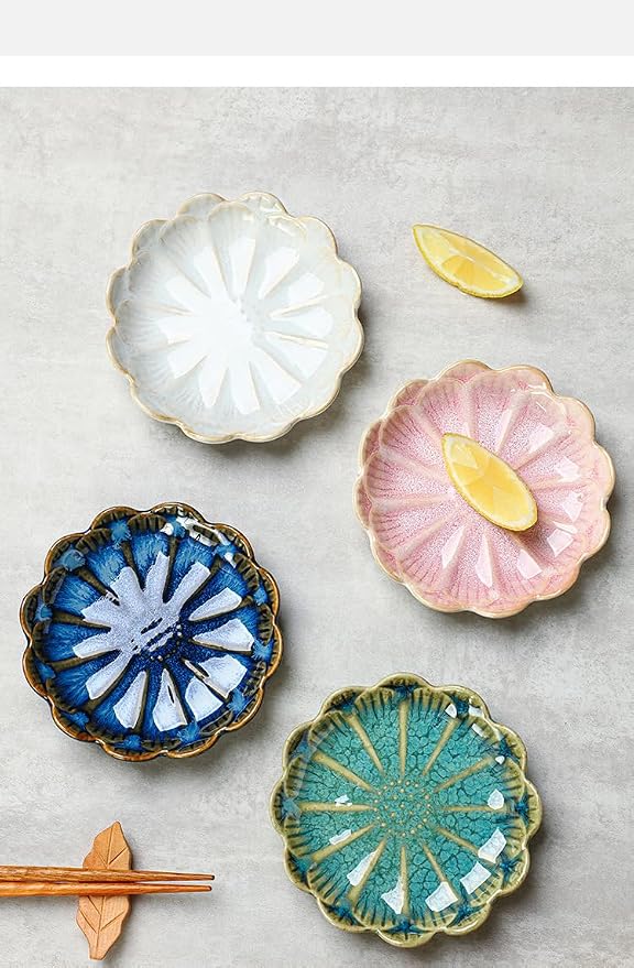 JAMEND CLXP Lotus Ring Holder Dish Small Indoor Ash Tray, Ceramic Dessert Plate - Image 4
