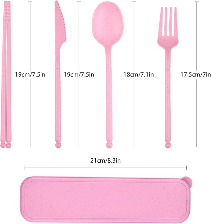 Camping Utensil Set, Reusable Utensils Set - Image 2