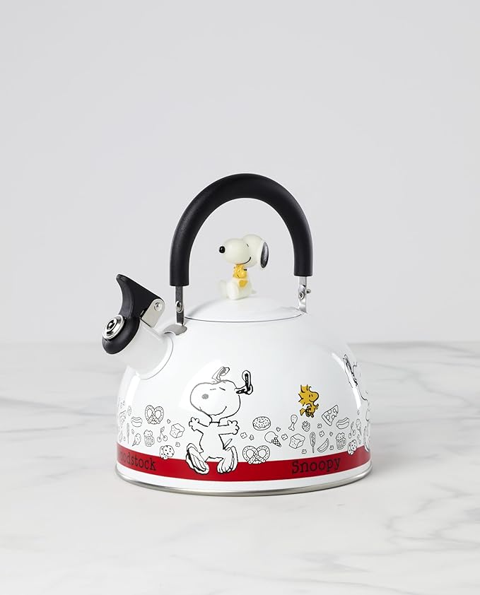 Lenox Chef Snoopy Enamelware Tea Kettle, 84.5oz | Dishwasher safe | Peanuts - Image 3