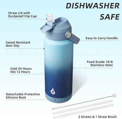 BJPKPK 24oz Insulated Water Bottle, Stainless Steel Bottle - Image 3