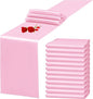 12 Pack Light Pink Satin Table Runner 12 x 108 Inch Long Premium Table Runners by YMHPRIDE