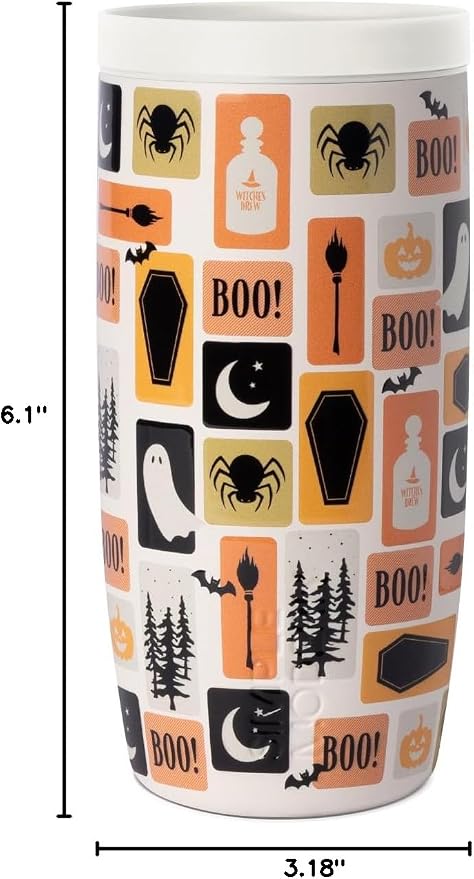 Simple Modern Halloween Travel Coffee Mug 360° Lid | 16oz | Stamps | Voyager - Image 11