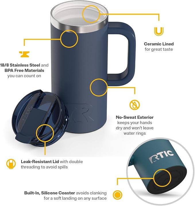 RTIC 16oz Road Trip Travel Mug - Image 3