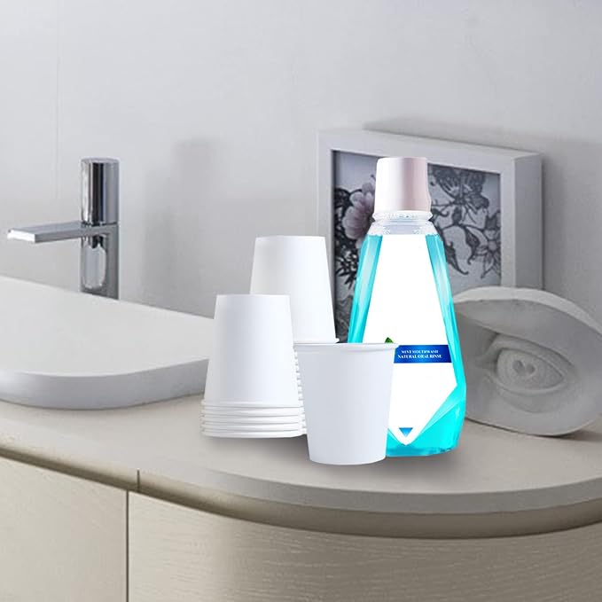 Lamosi 300 Pack 5 oz Paper Cups, Disposable Bathroom Cups, 5oz Paper | Small - Image 4