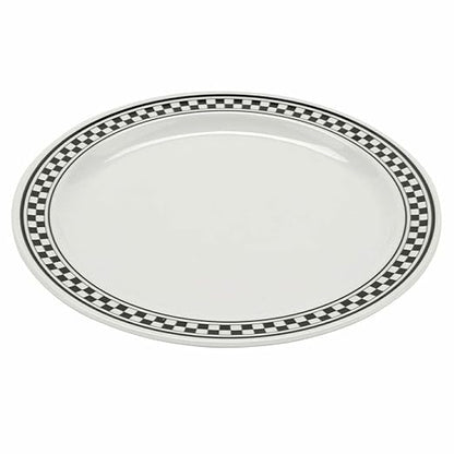 G.E.T. 9" Heavy-Duty Wide Rim Melamine Dessert Plate (Set of 4)