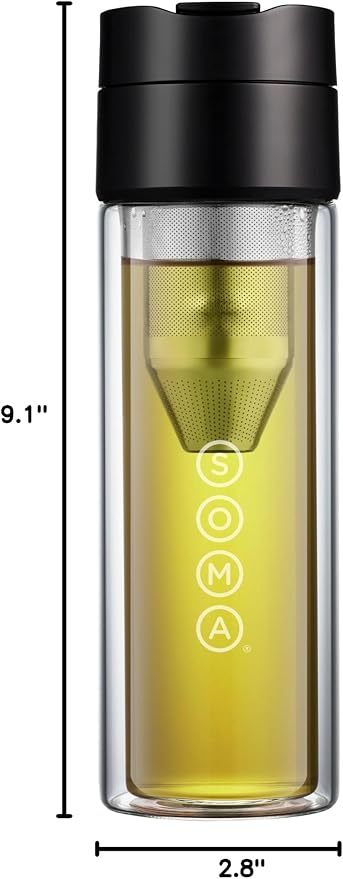 SOMA Double Wall Glass Tea and Coffee Cold Brew Bottle - Image 9